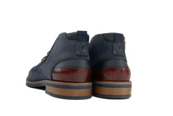 Hoge Veterschoenen | Nette Schoenen^Van Lier Hoge Veter Amalfi Navy Blauw Nubuck