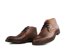 Nette Schoenen | Hoge Veterschoenen^Van Lier Hoge Veter Boston Bruin Cognac