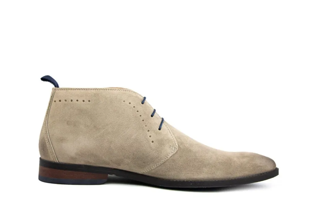 Nette Schoenen | Hoge Veterschoenen^Van Lier Hoge Veter Bregenz Taupe Suede