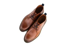 Hoge Veterschoenen | Nette Schoenen^Van Lier Hoge Veter Cognac Leer