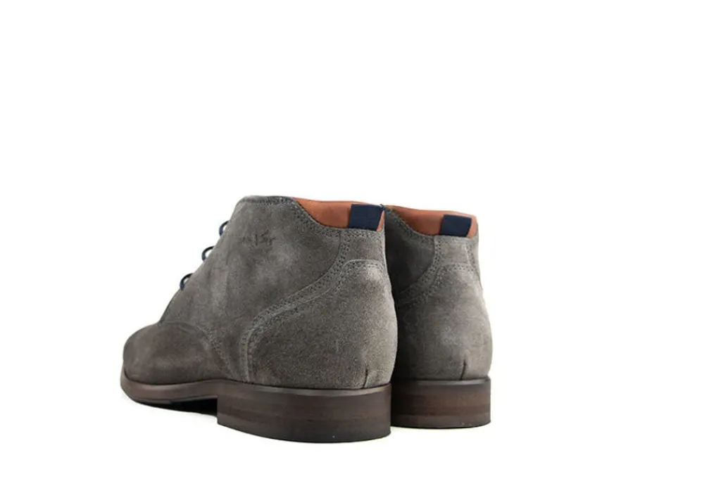 Hoge Veterschoenen | Nette Schoenen^Van Lier Hoge Veter Erasmo Donkergrijs Suède