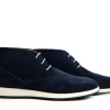 Sneakers^Van Lier Hoge Veter Ticino Navy Blauw Suede