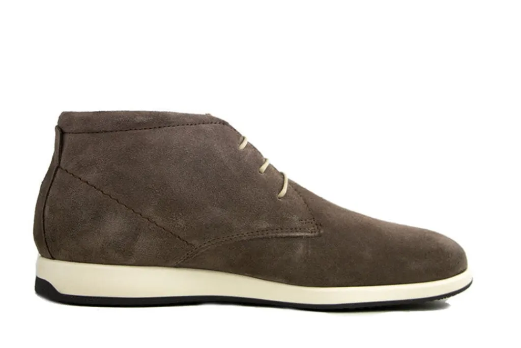 Hoge Veterschoenen | Nette Schoenen^Van Lier Hoge Veter Ticino Taupe Suede
