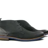 Hoge Veterschoenen | Nette Schoenen^Van Lier Hoge Veterschoen Zwart Combi