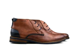 Hoge Veterschoenen | Nette Schoenen^Van Lier Hoge Veterschoenen Cognac Combi