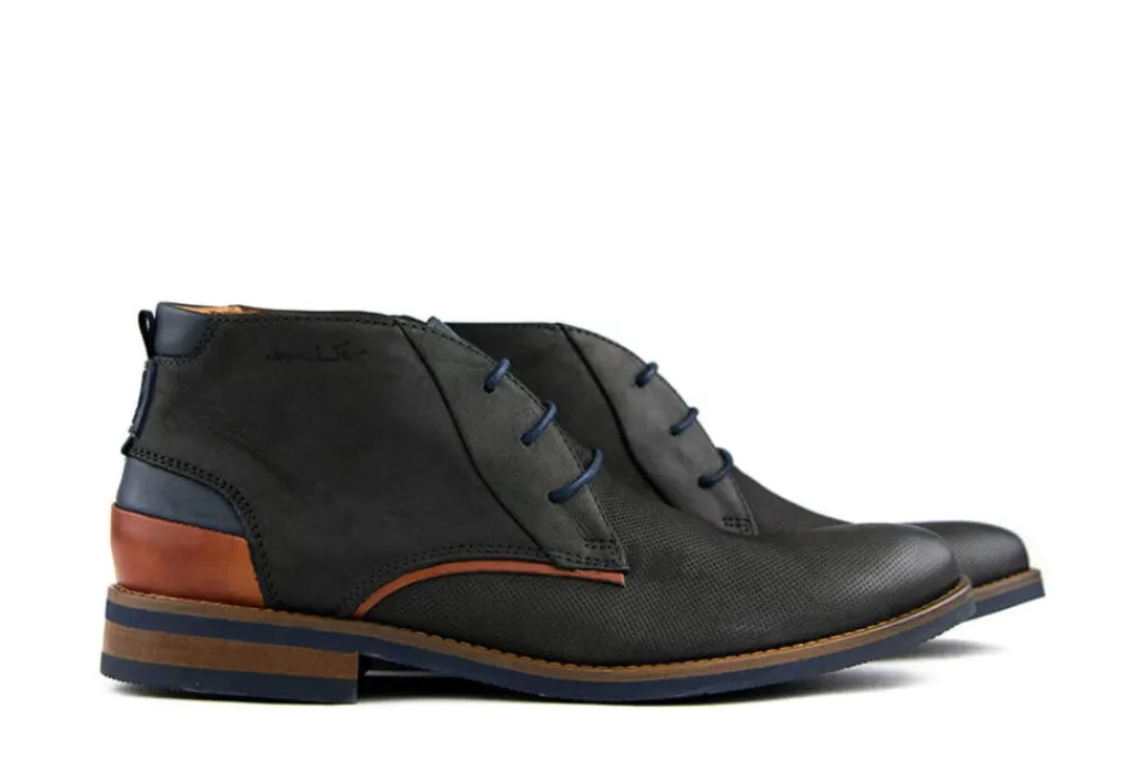 Hoge Veterschoenen | Nette Schoenen^Van Lier Hoge Veterschoen Grijs Cognac