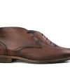 Hoge Veterschoenen | Nette Schoenen^Van Lier Hoge Veterschoen Cognac Print