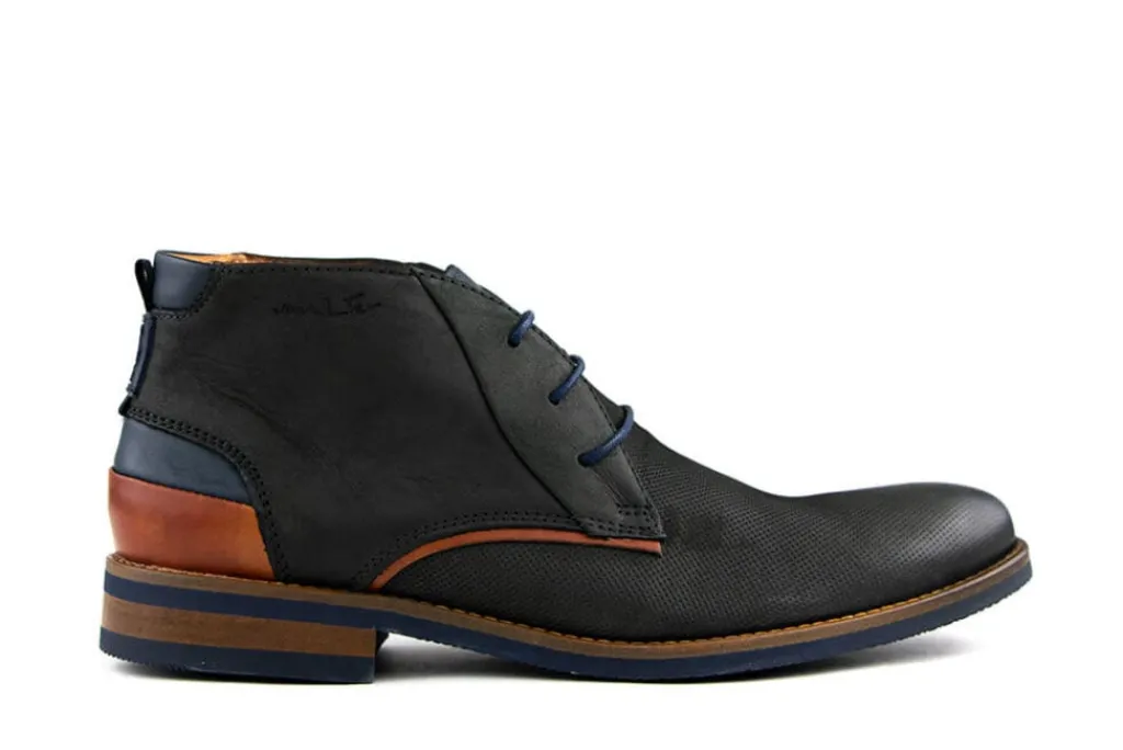 Hoge Veterschoenen | Nette Schoenen^Van Lier Hoge Veterschoen Grijs Cognac