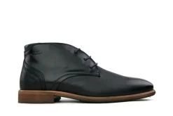 Hoge Veterschoenen | Nette Schoenen^Van Lier Hoge Veterschoen Zwart Leer Perfo