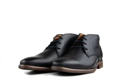 Hoge Veterschoenen | Nette Schoenen^Van Lier Hoge Veterschoenen Zwart Leer