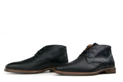 Hoge Veterschoenen | Nette Schoenen^Van Lier Hoge Veterschoen Zwart Leer Perfo