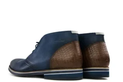 Hoge Veterschoenen | Nette Schoenen^Van Lier Hoge Veterschoen Donkerblauw Nubuck
