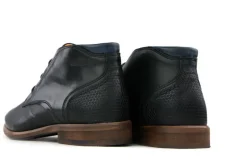 Hoge Veterschoenen | Nette Schoenen^Van Lier Hoge Veterschoen Zwart Leer Perfo