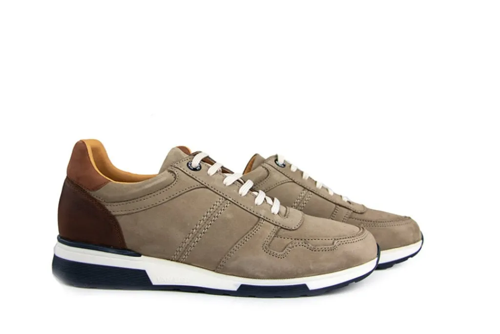 Sneakers^Van Lier Sneaker Positano Taupe Nubuck