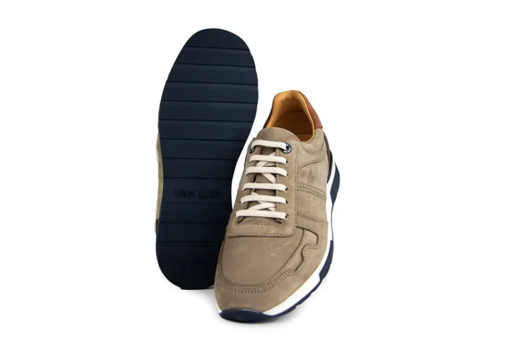 Sneakers^Van Lier Sneaker Positano Taupe Nubuck