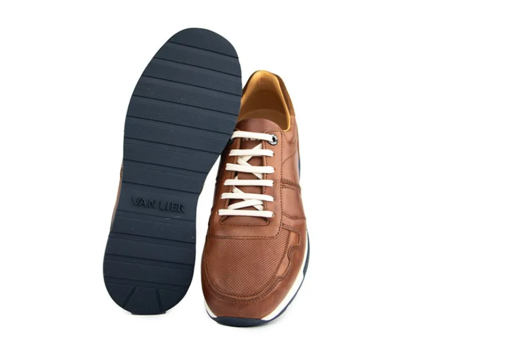 Sneakers^Van Lier Sneaker Positano Licht Cognac