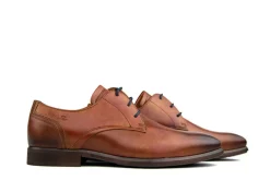 Nette Schoenen | Veterschoenen^Van Lier Veter Cognac Leer