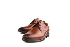 Nette Schoenen | Veterschoenen^Van Lier Veter Cognac Leer