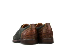 Veterschoenen | Nette Schoenen^Van Lier Veter Grijs Suede Print