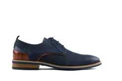 Veterschoenen | Nette Schoenen^Van Lier Veterschoen Blauw Nubuck Perfo