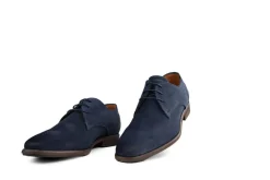 Veterschoenen | Nette Schoenen^Van Lier Veterschoen Erasmo Navy Blauw Suède