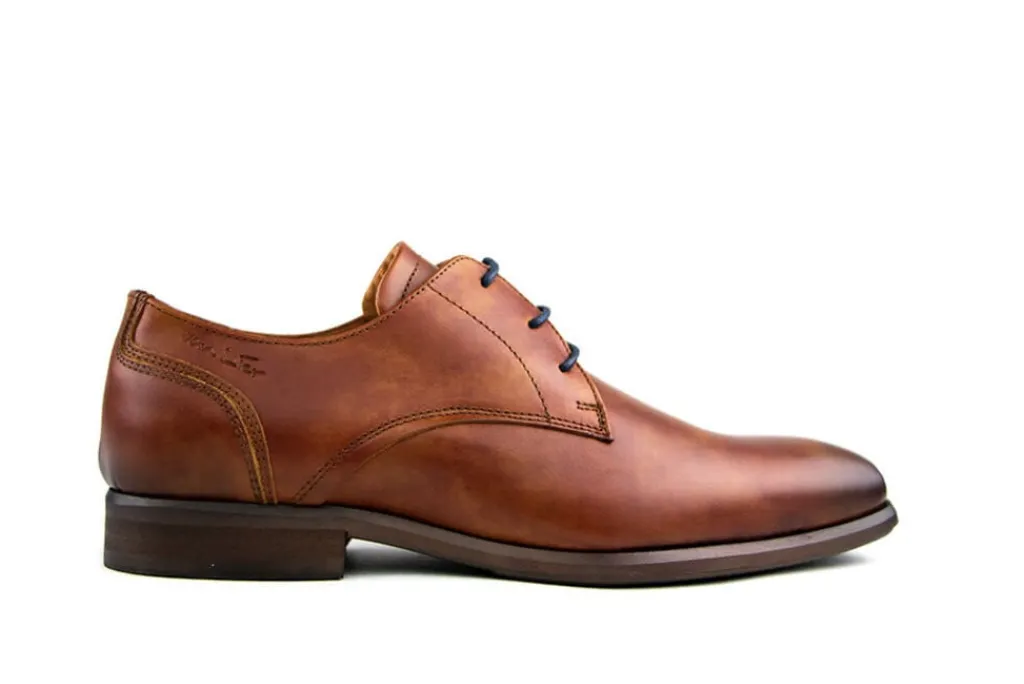 Veterschoenen | Nette Schoenen^Van Lier Veterschoenen Cognac Leer