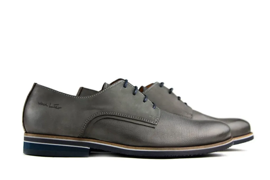 Veterschoenen | Nette Schoenen^Van Lier Veterschoenen Lichtgrijs Nubuck