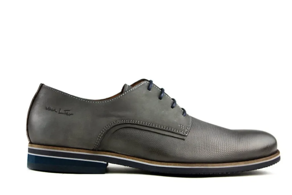 Veterschoenen | Nette Schoenen^Van Lier Veterschoenen Lichtgrijs Nubuck