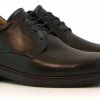 Veterschoenen^Ecco Veterschoen Zwart Leer