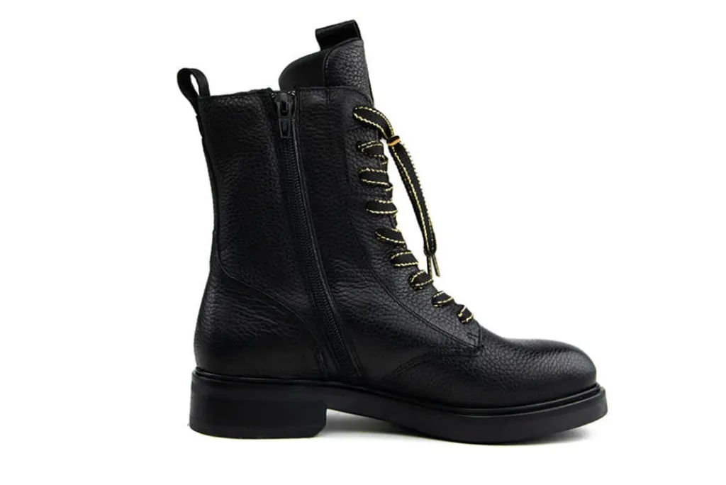 Veterboots En Bikerboots^Via Vai Veterboot Juliette Abby Cesano Nero