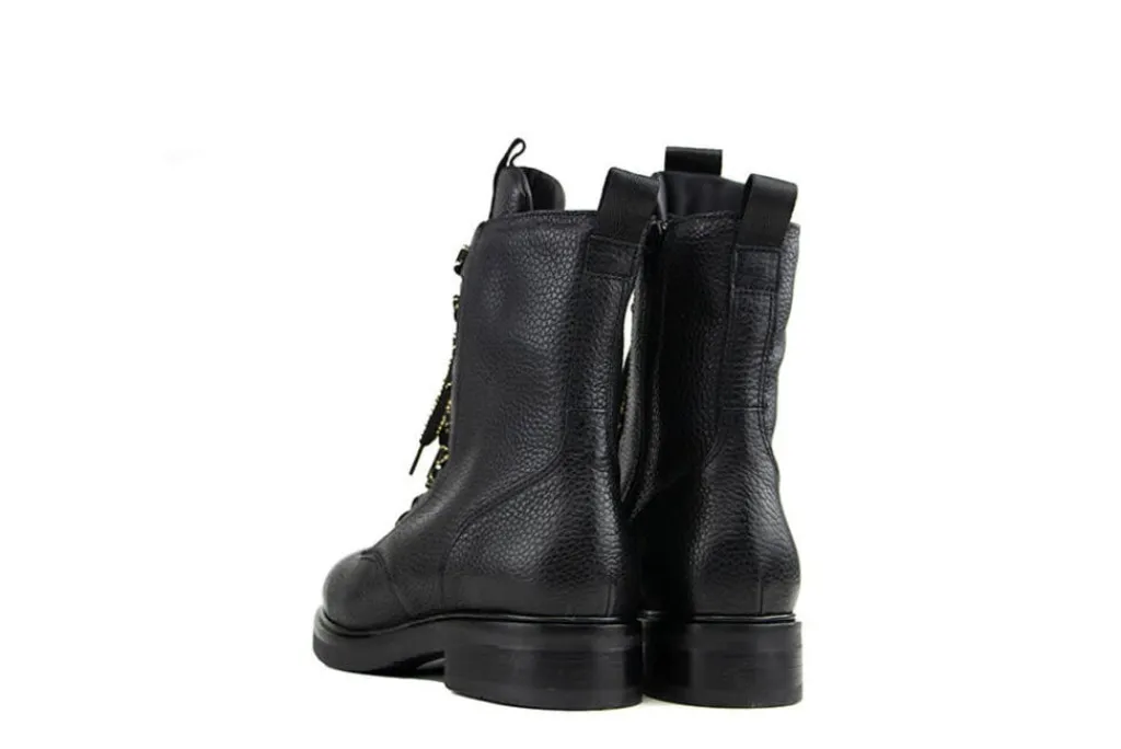 Veterboots En Bikerboots^Via Vai Veterboot Juliette Abby Cesano Nero