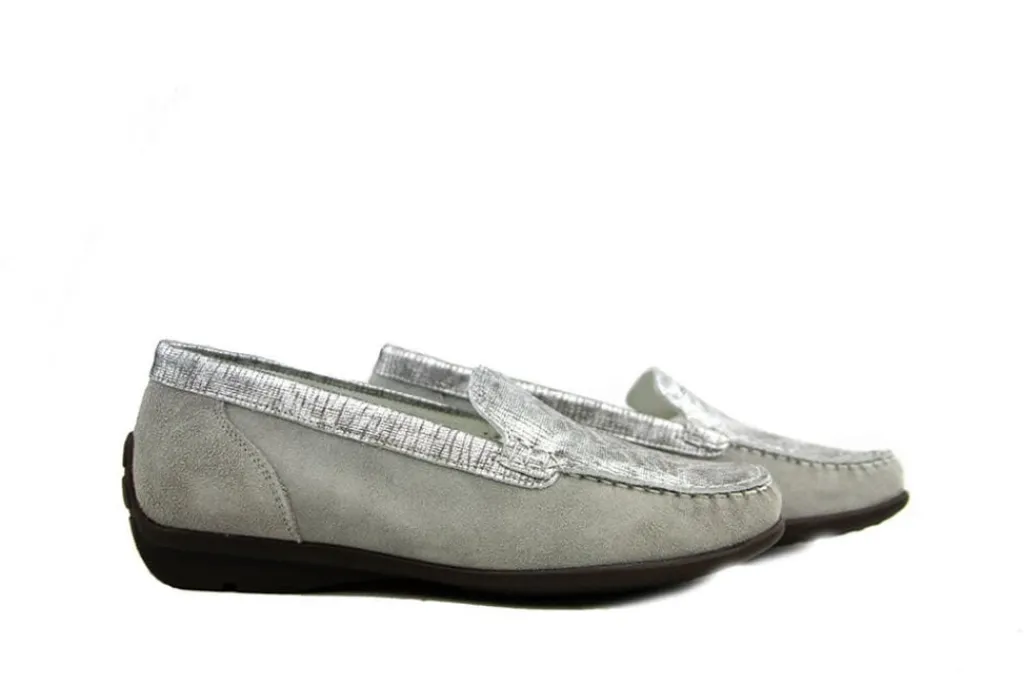 Loafers | Wijdte H^Waldläufer Waldlaufer Loafer Harriet Canapa Grey Silber