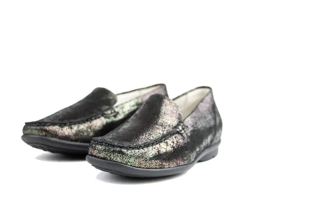 Loafers | Wijdte H^Waldläufer Waldlaufer Loafer Harriet Shine Anthrazit