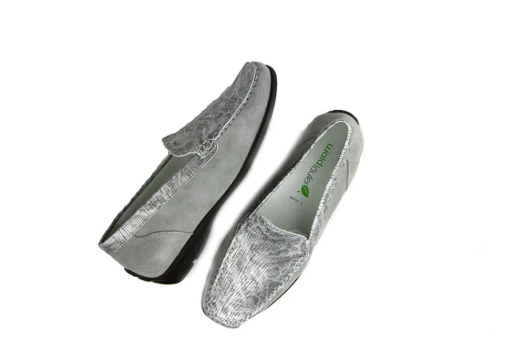 Loafers | Wijdte H^Waldläufer Waldlaufer Loafer Harriet Canapa Grey Silber