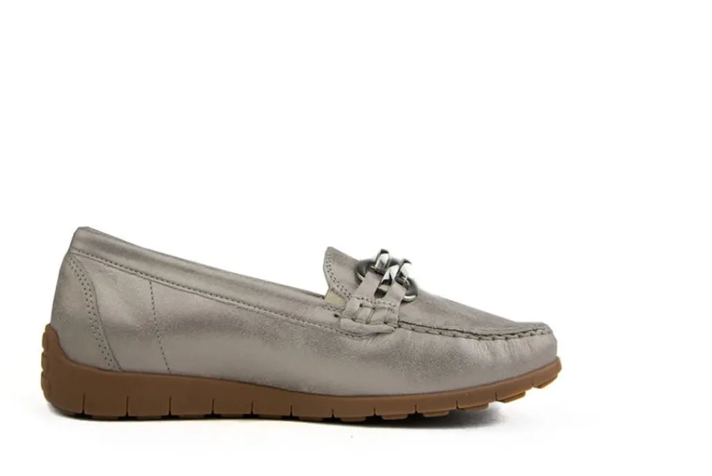 Loafers | Wijdte H^Waldläufer Waldlaufer Loafer Lucy Eclis Stein Lightgold H