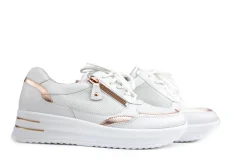 Sneakers | Wijdte H^Waldläufer Waldlaufer Sneaker Arianne Weiss Rosegold
