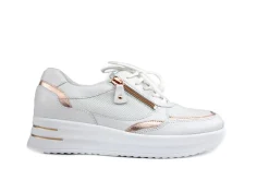 Sneakers | Wijdte H^Waldläufer Waldlaufer Sneaker Arianne Weiss Rosegold