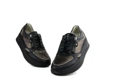 Sneakers | Wijdte H^Waldläufer Waldlaufer Sneaker Arianna Schwarz Bronze