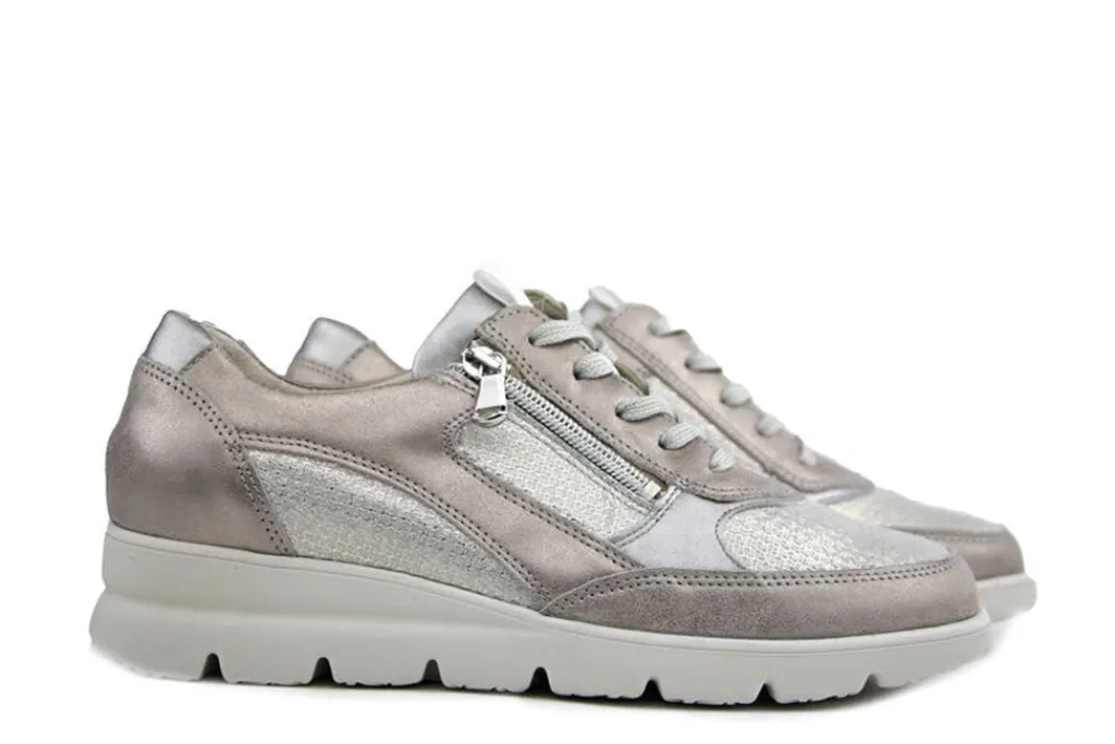 Sneakers | Wijdte H^Waldläufer Waldlaufer Sneaker Bruni Stein Platin Taupe