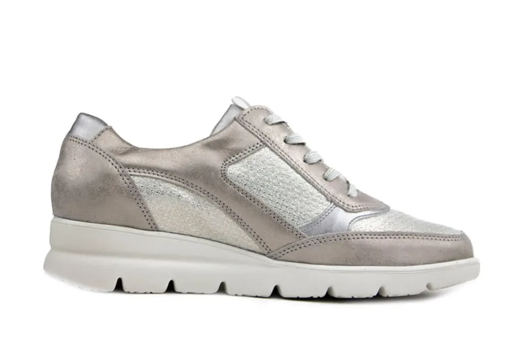 Sneakers | Wijdte H^Waldläufer Waldlaufer Sneaker Bruni Stein Platin Taupe