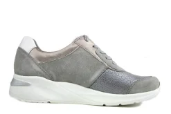 Sneakers | Wijdte H^Waldläufer Waldlaufer Sneaker Dilara Grey Stein Weiss