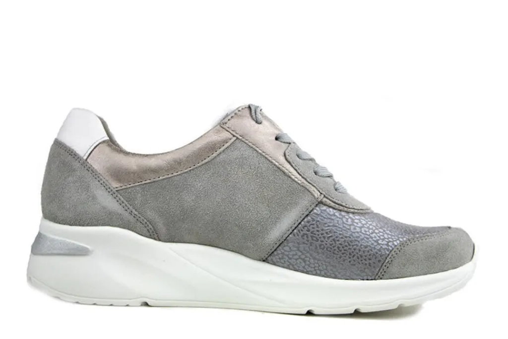 Sneakers | Wijdte H^Waldläufer Waldlaufer Sneaker Dilara Grey Stein Weiss