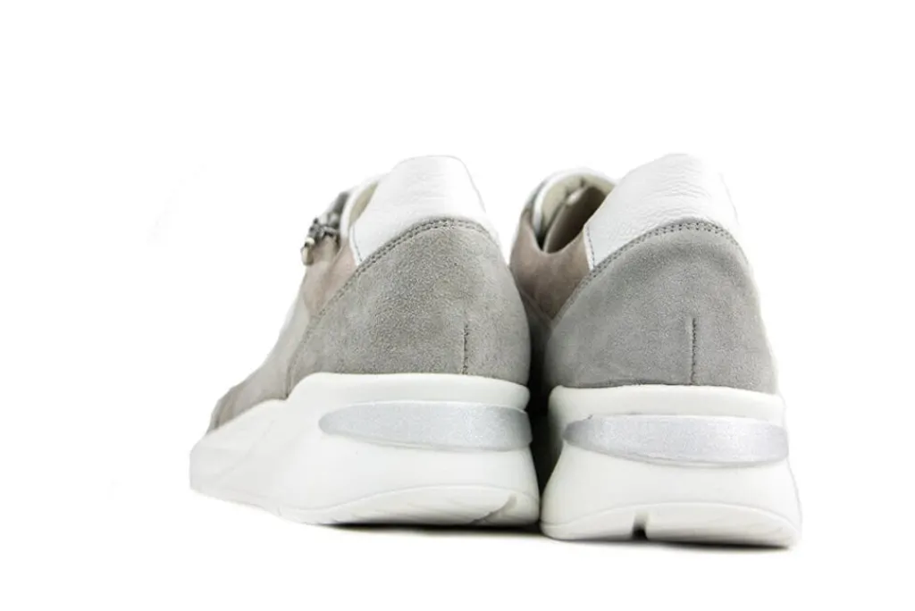Sneakers | Wijdte H^Waldläufer Waldlaufer Sneaker Dilara Grey Stein Weiss
