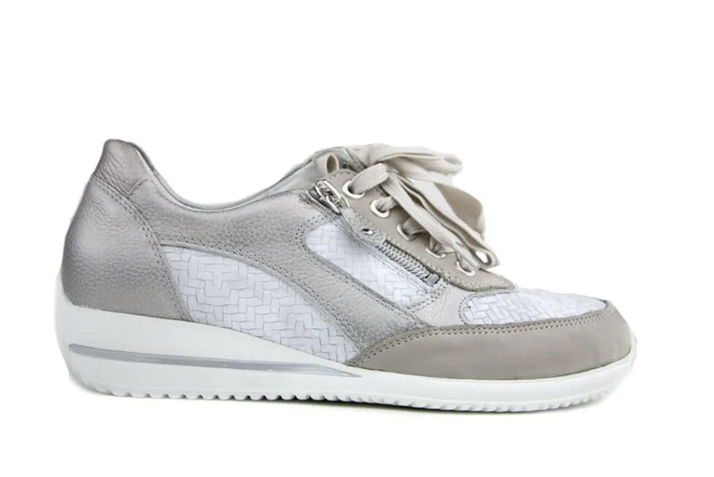Sneakers | Wijdte H^Waldläufer Waldlaufer Sneaker Himona Stein Silver Taupe