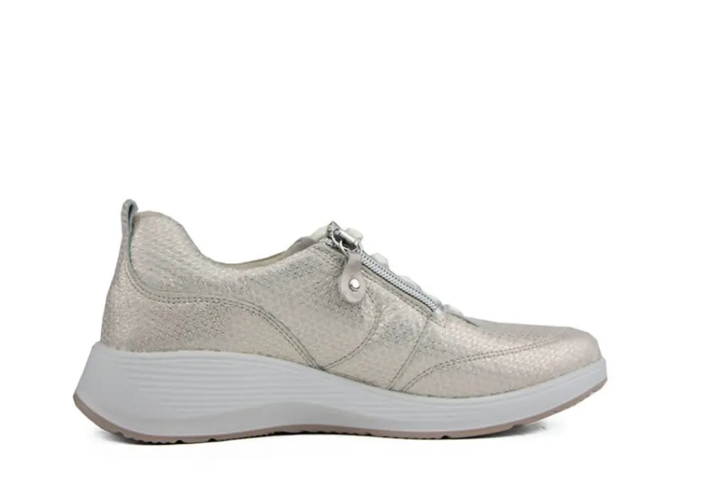 Sneakers | Wijdte K^Waldläufer Waldlaufer Sneaker Kalea Eclis Platin Stein K