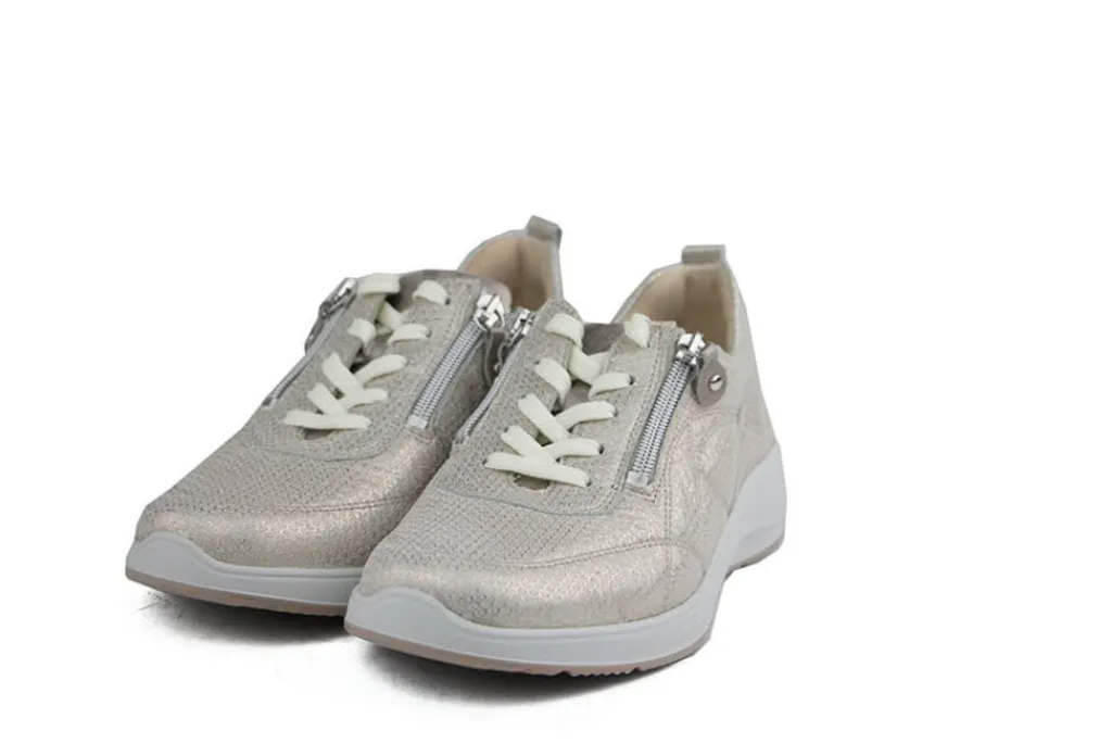 Sneakers | Wijdte K^Waldläufer Waldlaufer Sneaker Kalea Eclis Platin Stein K