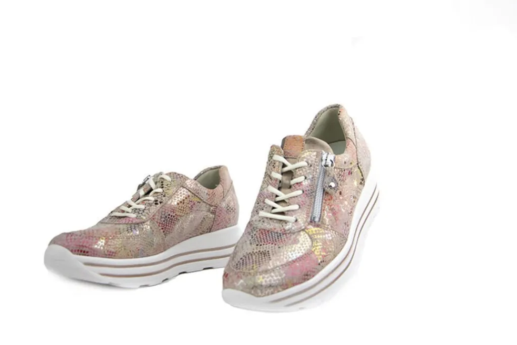Sneakers | Wijdte H^Waldläufer Waldlaufer Sneaker Lana Eclis Rosa Lightgold