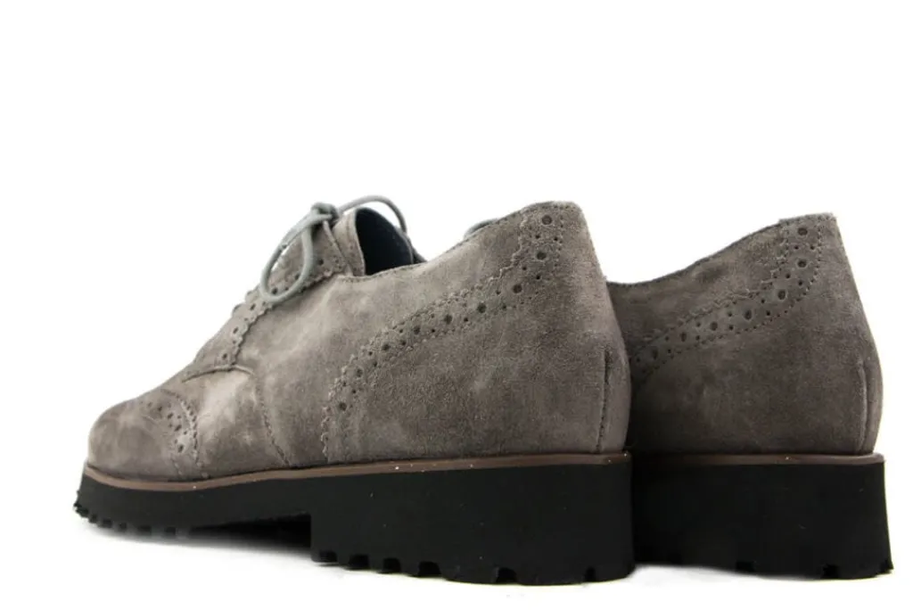 Veterschoenen^Waldläufer Waldlaufer Veterschoen Elisa Grijs Suede