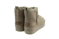 Enkellaarzen^Warmbat Boots Wallaby Plateau Moss Suede