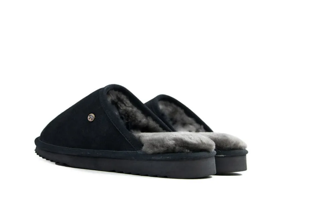 Pantoffels^Warmbat Classic Charcoal Suede